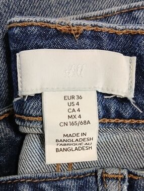 H&M Medium Blue Denim Jeans with Contrast Stitching